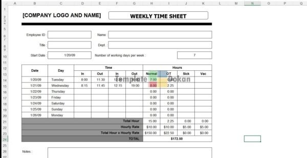 Weekly Time Sheet